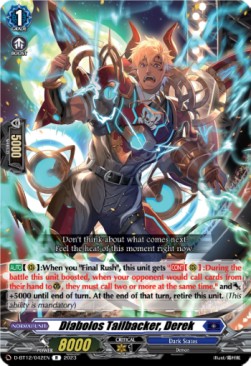 Diabolos Tailbacker, Derek [D-Format] (V.1 - Rare) - Evenfall Onslaught