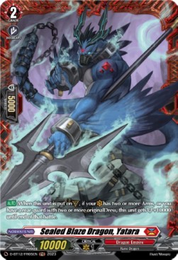 Sealed Blaze Dragon, Yatara [D-Format] (V.2 - Frame Rare) - Evenfall Onslaught