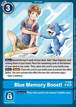 Blue Memory Boost! (P-036) (V.3) - Promos