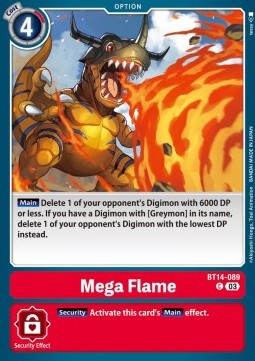 Mega Flame (BT14-089) - Blast Ace