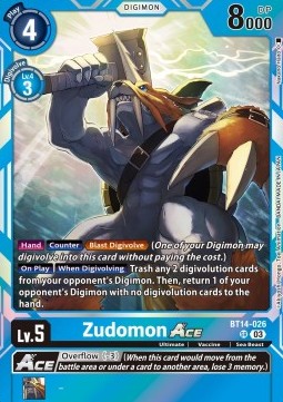 Zudomon Ace (BT14-026) (V.1) - Blast Ace