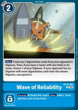 Wave of Reliability (BT14-091) - Blast Ace