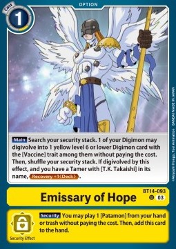 Emissary of Hope (BT14-093) - Blast Ace