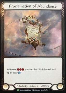 Proclamation of Abundance (Cold Foil) - Judge Promos