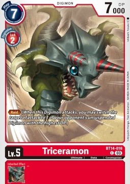 Triceramon (BT14-016) - Blast Ace