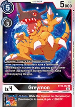 Greymon (BT12-062) - Official Tournament Pack Events