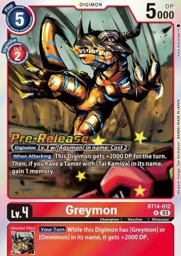 Greymon (BT14-012) - Promos: Blast Ace