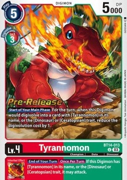 Tyrannomon (BT14-013) - Promos: Blast Ace
