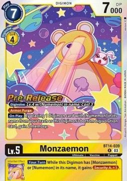 Monzaemon (BT14-039) - Promos: Blast Ace