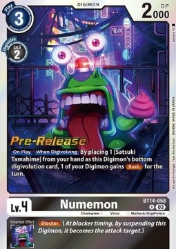Numemon (BT14-058) - Promos: Blast Ace