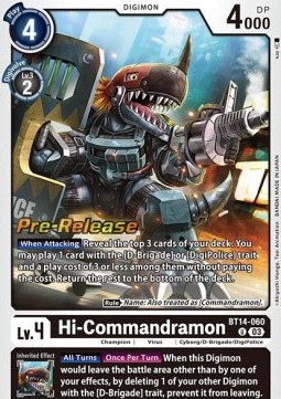 Hi-Commandramon (BT14-060) - Promos: Blast Ace