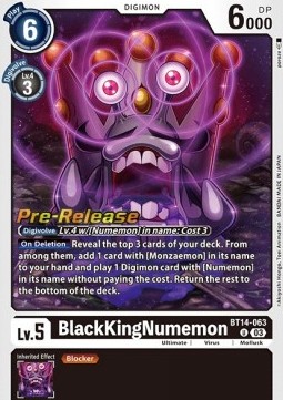BlackKingNumemon (BT14-063) - Promos: Blast Ace