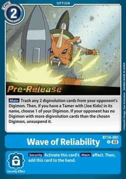 Wave of Reliability (BT14-091) - Promos: Blast Ace