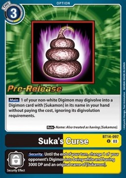 Suka's Curse (BT14-097) - Promos: Blast Ace