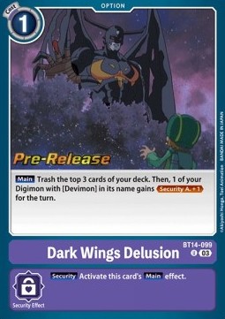 Dark Wings Delusion (BT14-099) - Promos: Blast Ace