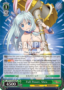 Full Power, Shea (V.1 - Double Rare) - Arifureta: From Commonplace to World’s Strongest