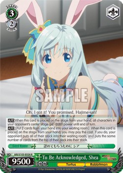 To Be Acknowledged, Shea (V.1 - Rare) - Arifureta: From Commonplace to World’s Strongest