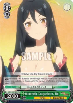 Honorable Dragonborn, Tio (V.1 - Trial Deck) - Arifureta: From Commonplace to World’s Strongest