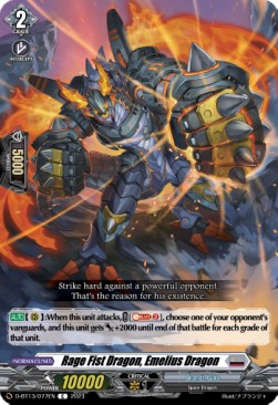 Rage Fist Dragon, Emelius Dragon [D-Format] - Flight of Chakrabarthi