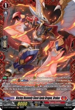 Blazing Heavenly Slash Equip Dragon, Drahas [D-Format] (V.2 - Frame Rare) - Flight of Chakrabarthi