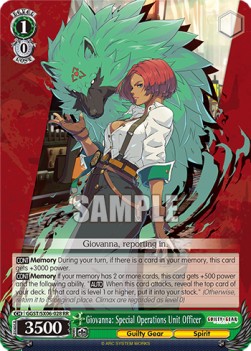 Giovanna: Special Operations Unit Officer (V.1 - Double Rare) - Guilty Gear -Strive-