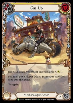 Gas Up (Yellow) (Extended Art Rainbow Foil) - LGS Promos