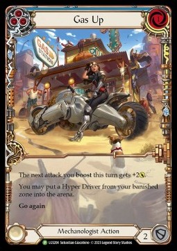 Gas Up (Blue) (Extended Art Rainbow Foil) - LGS Promos