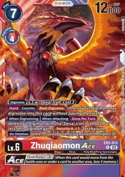 Zhuqiaomon Ace (EX5-013) (V.1) - Animal Colosseum