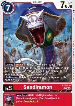 Sandiramon (EX5-010) - Animal Colosseum