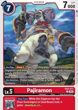 Pajiramon (EX5-011) - Animal Colosseum