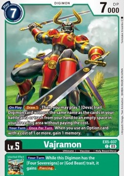 Vajramon (EX5-037) - Animal Colosseum