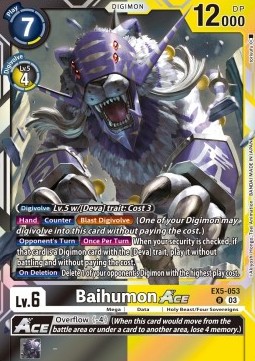 Baihumon Ace (EX5-053) (V.1) - Animal Colosseum