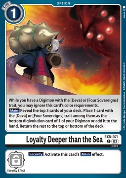 Loyalty Deeper than the Sea (EX5-071) - Animal Colosseum