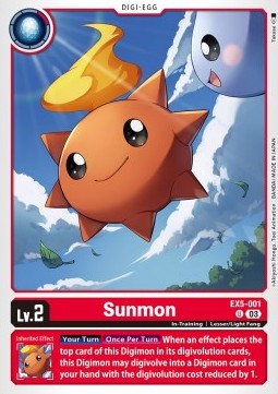 Sunmon (EX5-001) (V.1) - Animal Colosseum