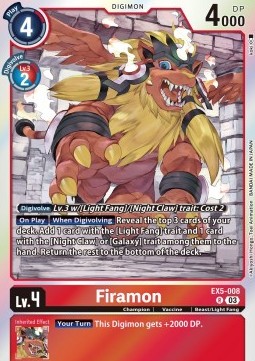 Firamon (EX5-008) - Animal Colosseum