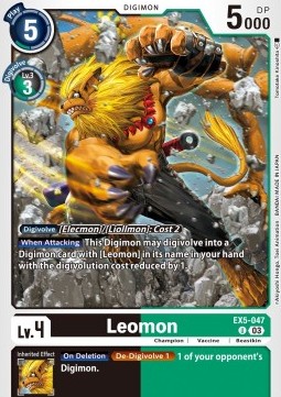 Leomon (EX5-047) - Animal Colosseum