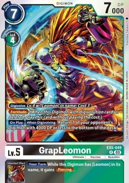 GrapLeomon (EX5-049) - Animal Colosseum