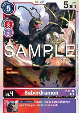 Saberdramon (P-091) - Promos