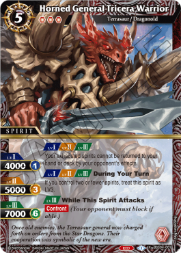 Horned General Tricera Warrior (V.1 - X Rare) - Savior of Chaos