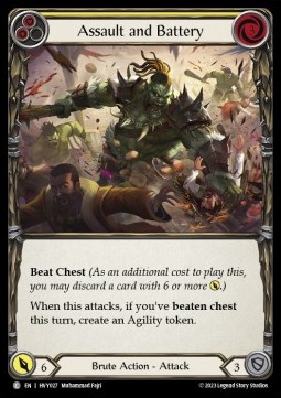 Assault and Battery (Yellow) (Rainbow Foil) - Heavy Hitters