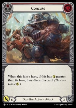 Concuss (Red) (Rainbow Foil) - Heavy Hitters