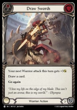 Draw Swords (Red) (Rainbow Foil) - Heavy Hitters