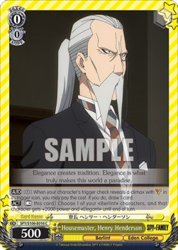 Housemaster, Henry Henderson - SPY x FAMILY