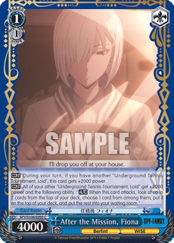 After the Mission, Fiona - SPY x FAMILY