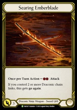 Searing Emberblade (Cold Foil Golden) - FAB Promos