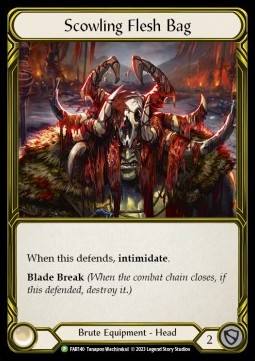 Scowling Flesh Bag (Cold Foil Golden) - FAB Promos