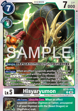 Hisyaryumon (BT15-063) - Exceed Apocalypse