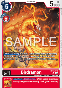 Birdramon (BT15-013) - Exceed Apocalypse