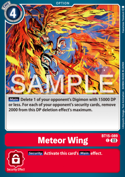 Meteor Wing (BT15-089) - Exceed Apocalypse