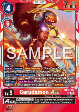 Garudamon Ace (BT15-014) - Exceed Apocalypse